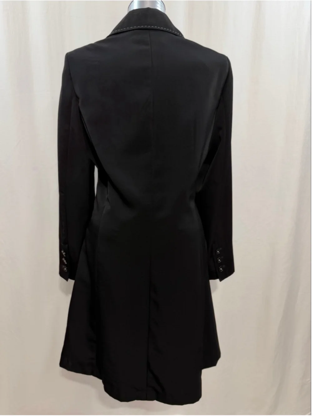 Women's Jones New York Black Blazer Jacket, Size 12, Polka Dot Lining